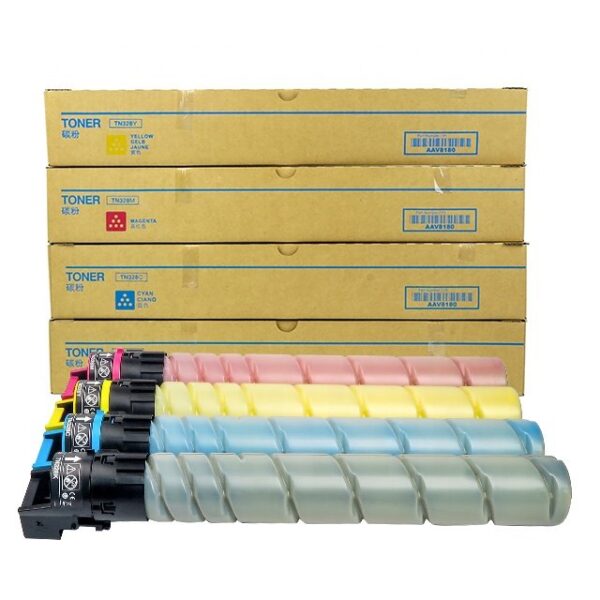 Image of different colours of Konica Minolta Tn-328 Toner