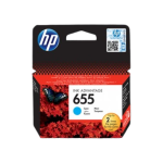 Image of HP 655 Original Cyan Ink Advantage Cartridge