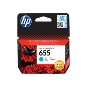 Image of HP 655 Original Cyan Ink Advantage Cartridge