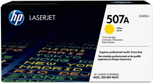 Image of HP 507A Yellow Original Toner Cartridge